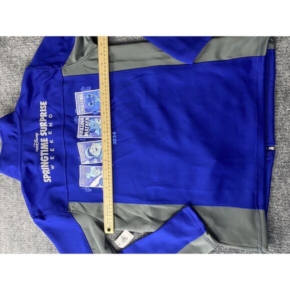 2024 runDisney Springtime Surprise‎ Track Jacket Medium Adult Stitch Tinkerbell - Picture 12 of 13